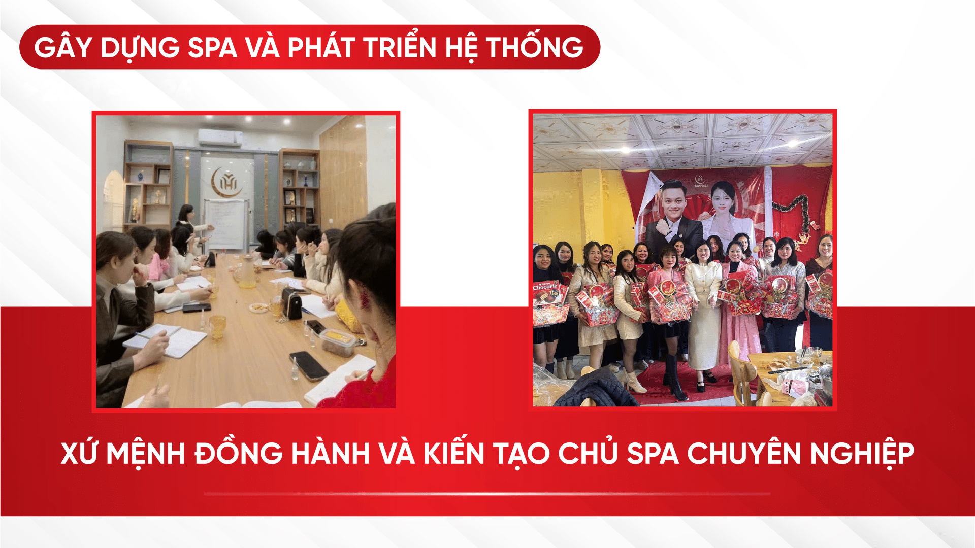 Đội ngũ Hanhali đồng hành cùng chủ spa